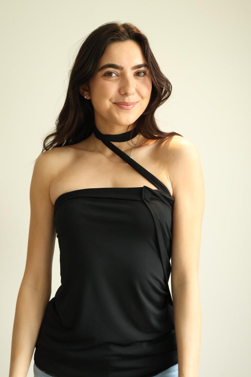 The transitional piece (black spandex)